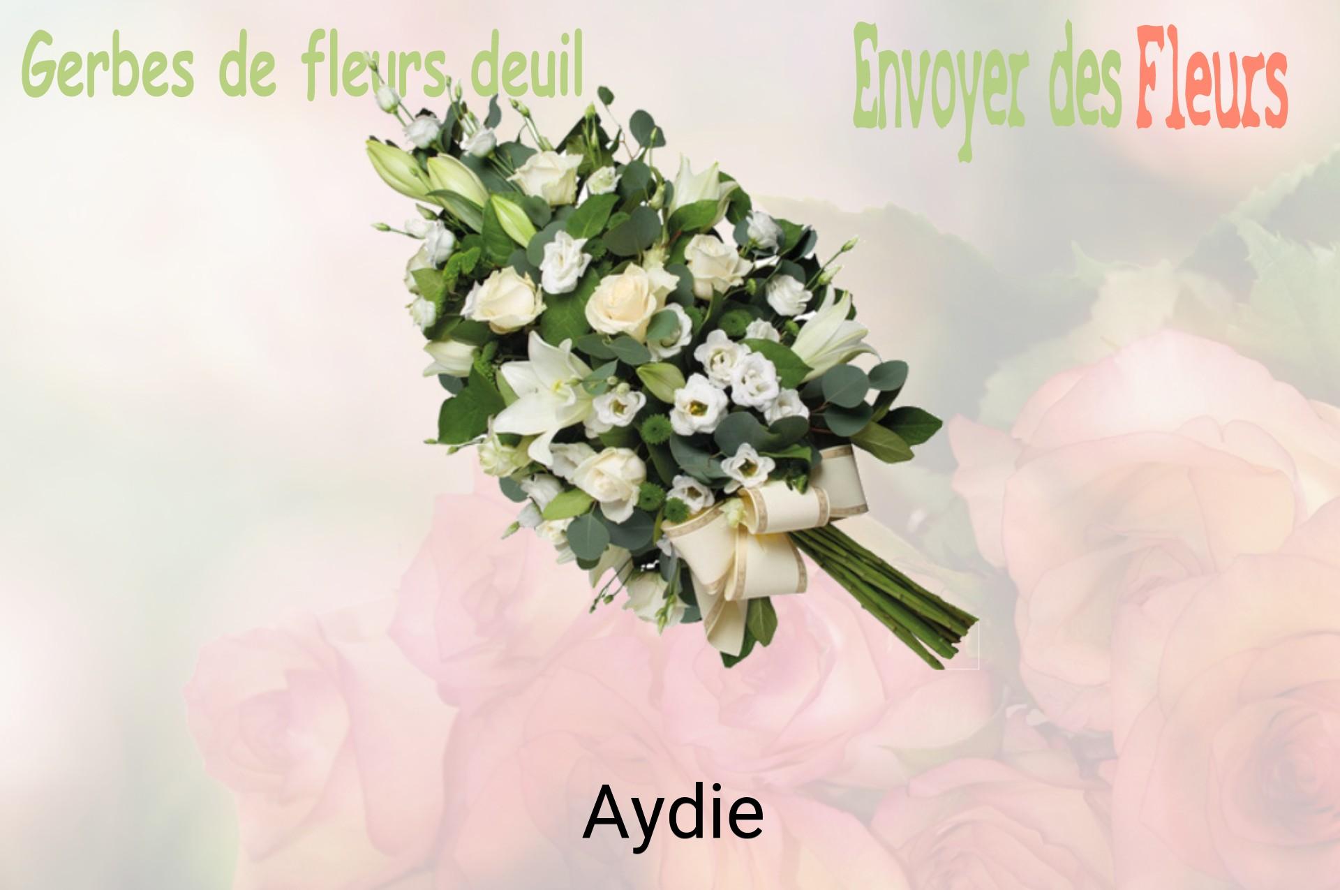 Gerbe de fleurs de deuil livrée à Aydie
